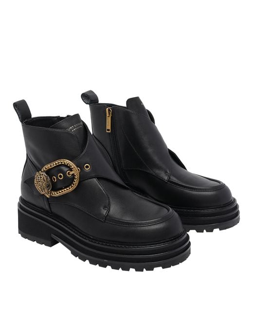 Kurt Geiger Black Boots Calf Leather/Rubber Sole