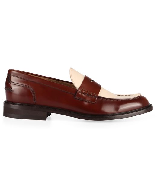 Doucal's Brown Leather Loafers