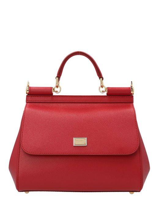 Dolce & Gabbana Red Sicily' Medium Handbag