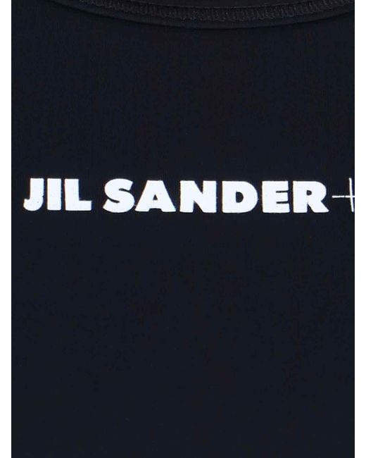 Jil Sander Blue Logo Sports Top