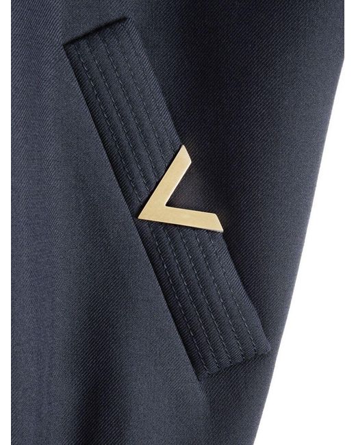 Valentino Blue Vgold Wool Blend Blouson Jacket for men