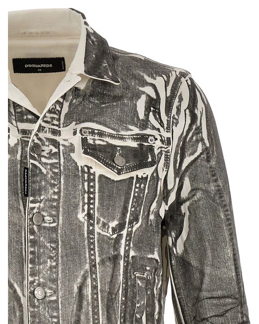 DSquared² Gray Icon Dan Casual Jackets, Parka for men