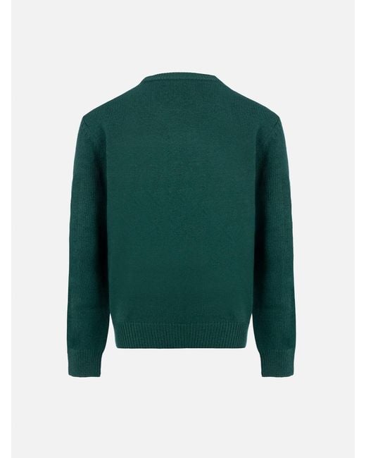 Mc2 Saint Barth Green Boy Crewneck Sweater Beagle Scarf Douglas for men