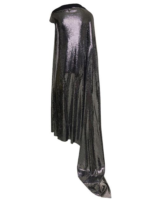 Balenciaga Black Metallic Effect Midi Dress