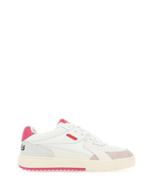 Palm Angels Pink Leather Palm University Sneakers