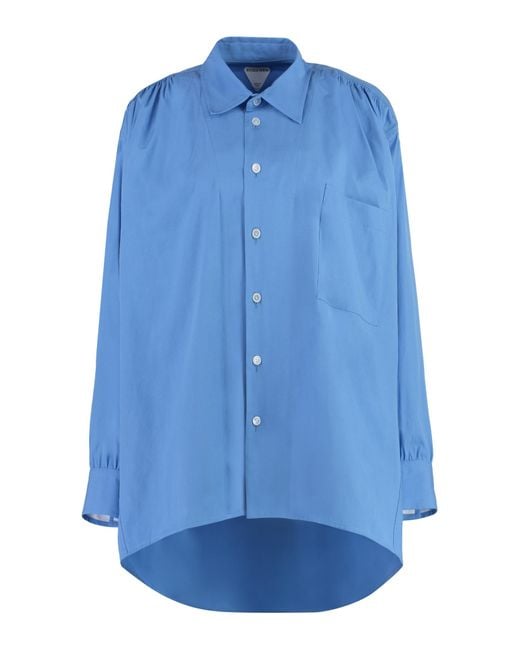 Bottega Veneta Blue Oversize Shirt