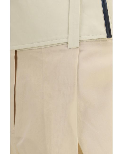 Max Mara White Trousers Ferito Cotton