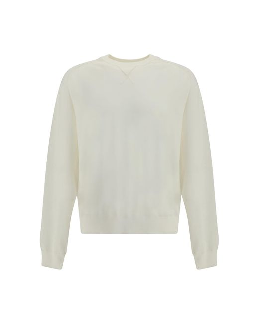 Jacquemus White Crew-Neck Sweater for men