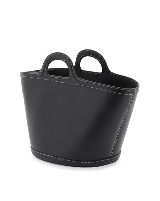 Marni Black Leather Small Tropicalia Bucket Bag
