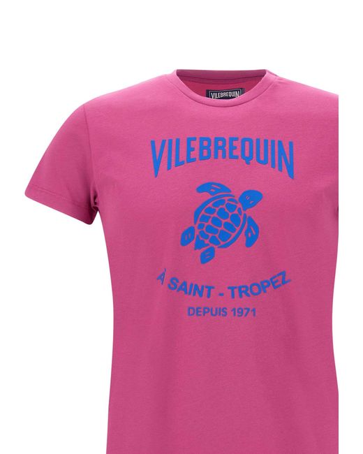 Vilebrequin Pink Cotton T-Shirt for men