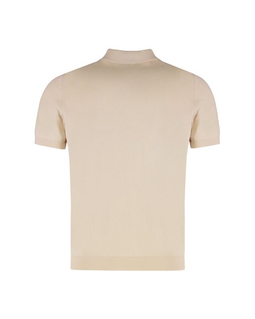 Drumohr Natural Cotton-Knit Polo Shirt for men