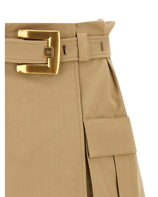 Balmain Natural High Waist Skirt