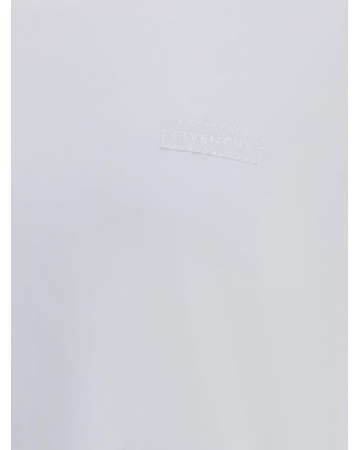 Givenchy White T-Shirt With Logoed Patch for men