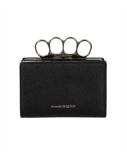 Alexander McQueen Natural Leather Wallet On Chain