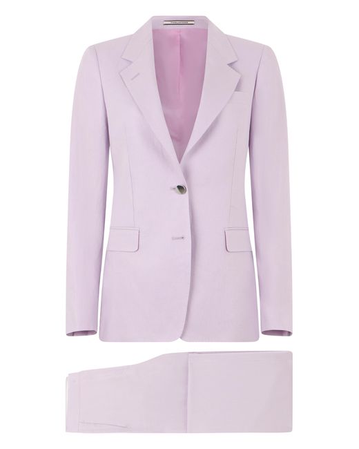 Tagliatore Purple Blazer Single-Button Linen Blazers