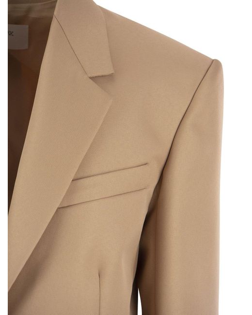 Sportmax Natural Single-breasted Long-sleeved Jacket