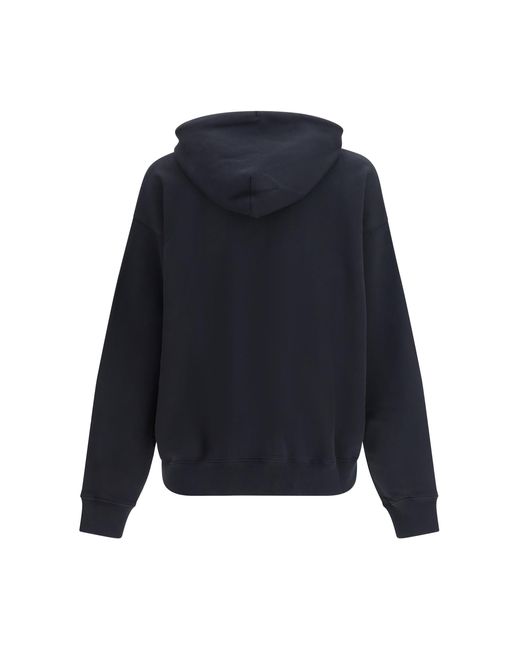 Off-White c/o Virgil Abloh Blue Statement Skate Hoodie Cotton Sweatshirts for men