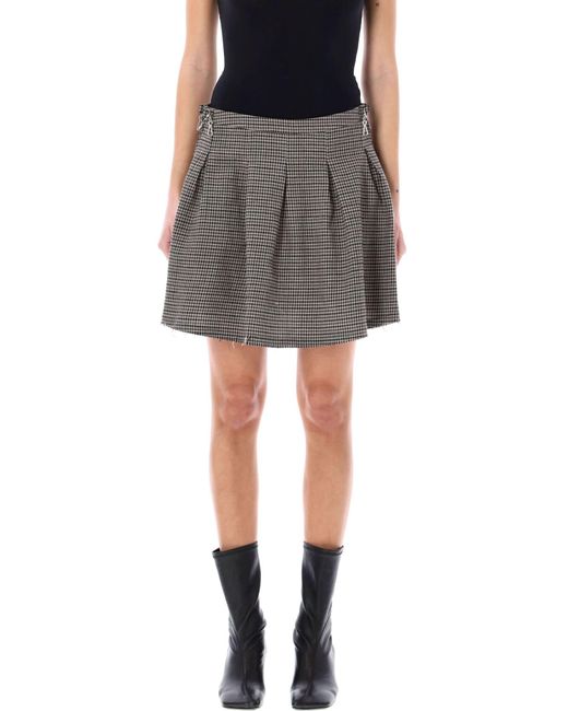 Our Legacy Gray Object Check Skirt