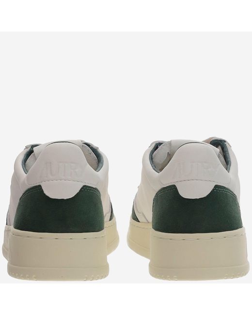 Autry Gray Low Medalist Leather Sneakers for men