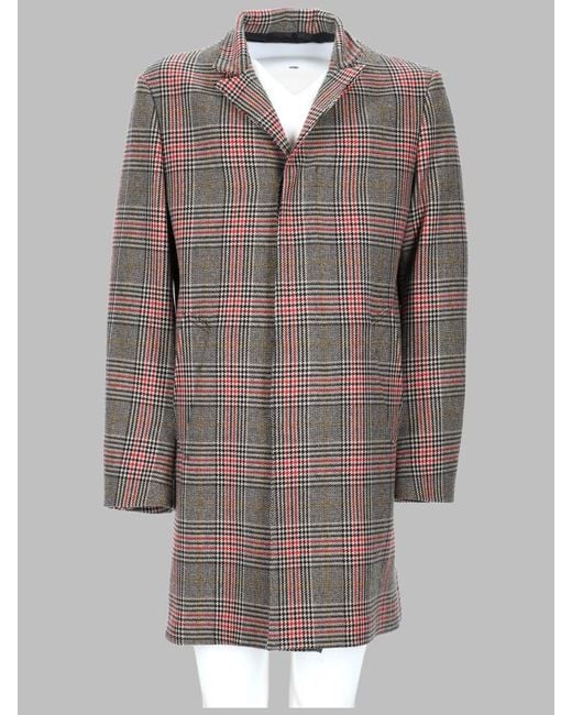 Brian Dales Gray Wool Coat Trench & Raincoats for men