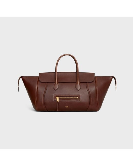 Céline Brown Sac New Luggage Moyen Brick Tote Bag