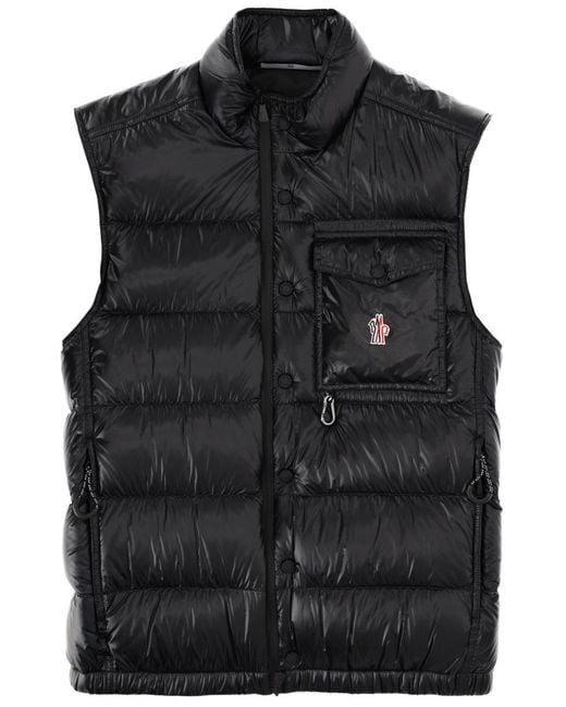 Moncler Black Padded Jacket Polyamide Waistcoats & Gilets for men