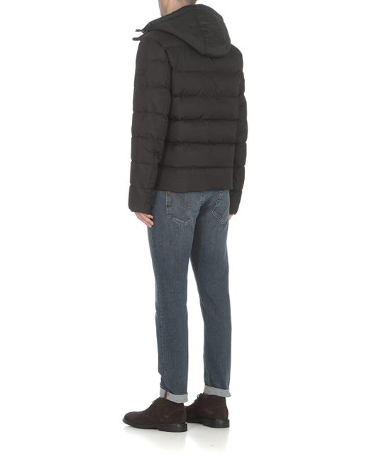 Fay Black Double Front Down Jacket for men