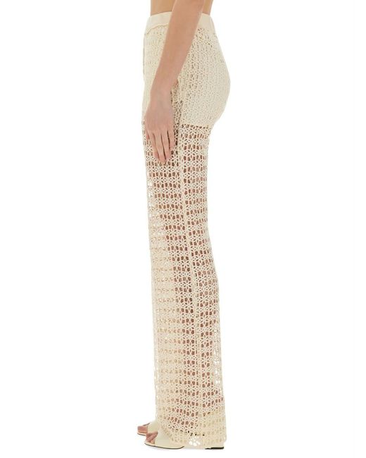 Alysi Natural Wide Macramé Pants