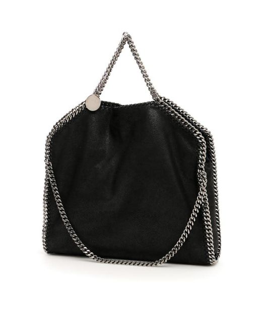 Stella McCartney Black 3 Chain Falabella Shaggy Deer