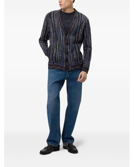 Missoni Blue Cardigan Wool Cardigans for men