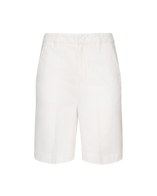 Dondup White Shorts Viscose Polyamide Elastane