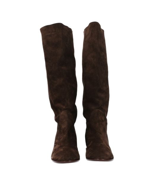 Casadei Brown Leather Boots