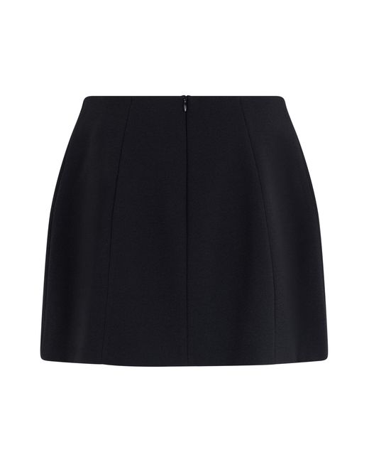 Blumarine Black Short Skirt With Decorative Buttons Polyester