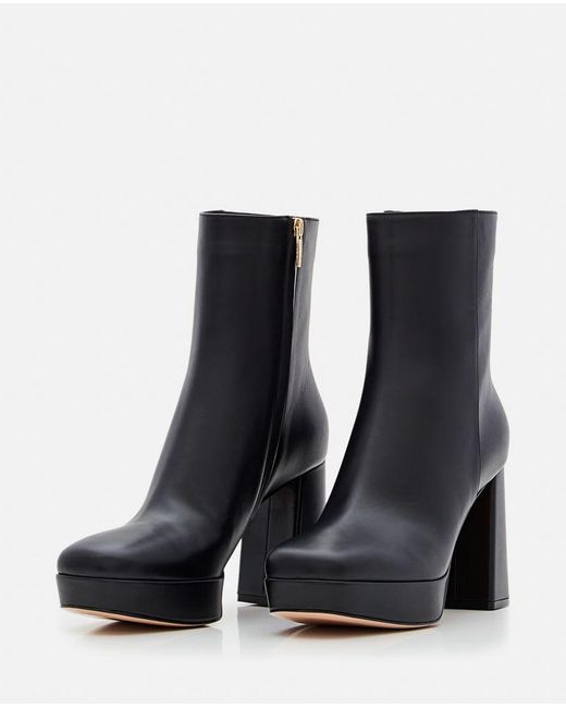 Gianvito Rossi Black Daisen Heeled Leather Boots