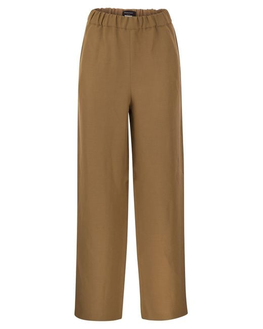 Fabiana Filippi Natural Viscose And Linen Jogging Trousers