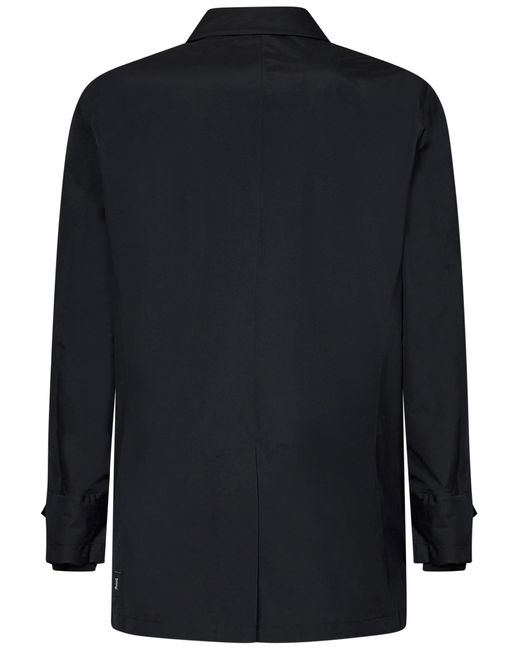 Herno Black Laminar Coat for men