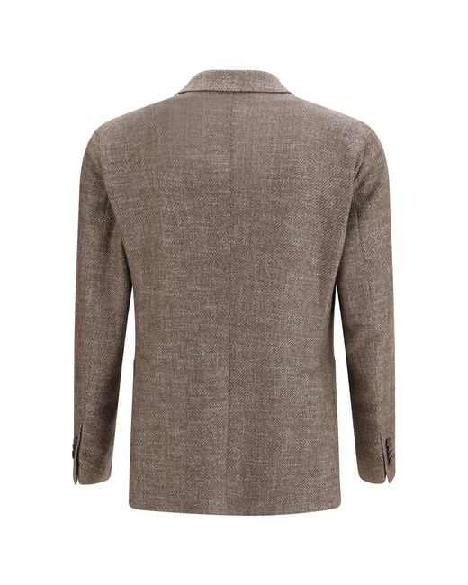 Tagliatore Gray Double Breasted Blazer Jacket for men