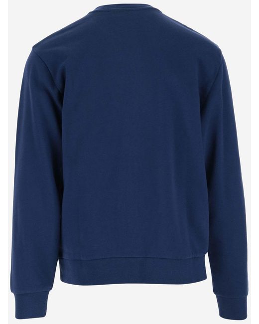Carhartt Blue Cotton Sweatshirt With Logo for men
