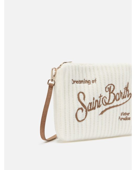 Mc2 Saint Barth Natural Parisienne Wool Rib Crossbody Bag