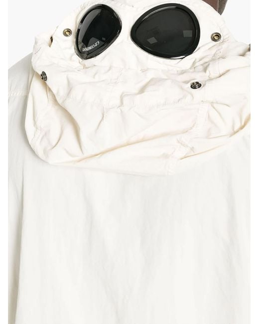 C P Company Natural Flatt Nylon Goggle Overshirt for men