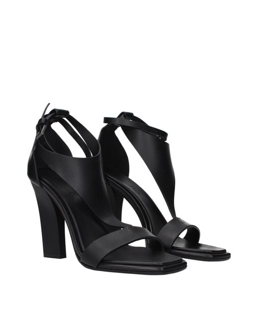 Max Mara Black Heeled Sandals Ankle Strap
