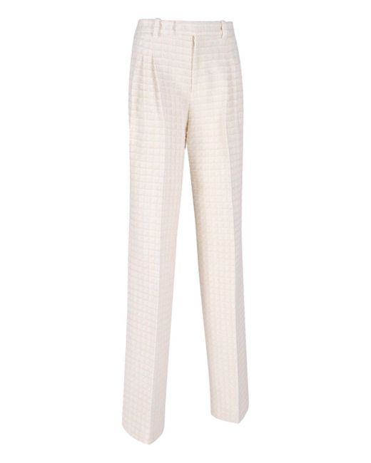 Gucci Natural Tweed Trousers