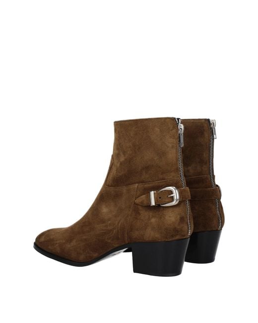 Céline Brown Leather Ankle Boots for men