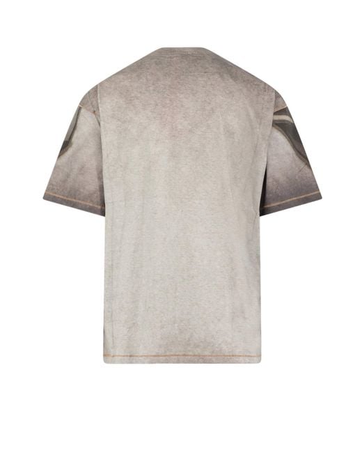 DIESEL Gray T-Boxt-Show-V2 Cotton T-Shirt for men