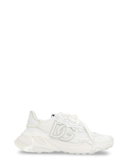 Dolce & Gabbana White Day Faster Low-Top Sneakers Upper: Viscose Trainers