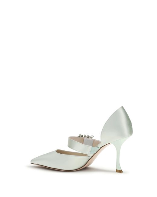 Roger Vivier Multicolor Pumps Efflorescence Dorsay Satin Silk