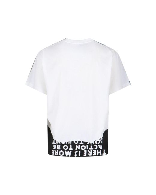MM6 by Maison Martin Margiela Black Two-Tone Logo T.Shirt for men