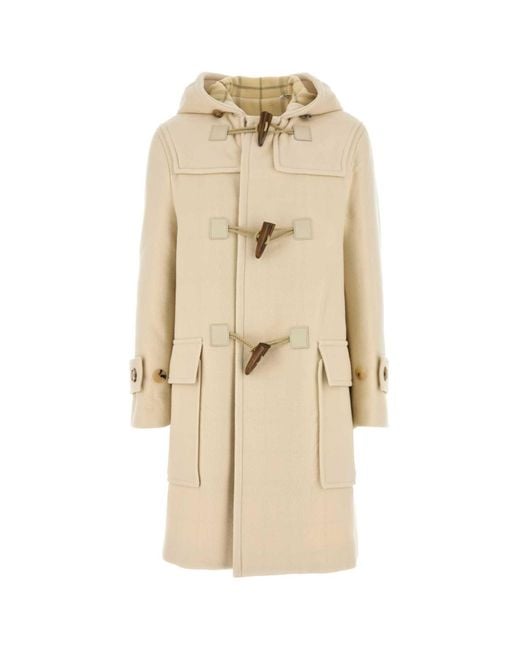 Burberry Natural Cream Wool Blend Montgomery