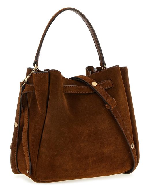 Tory Burch 'romy' Bucket Bag in Brown | Lyst Tory Burch 'romy' Bucket Bag in Brown | Lyst
