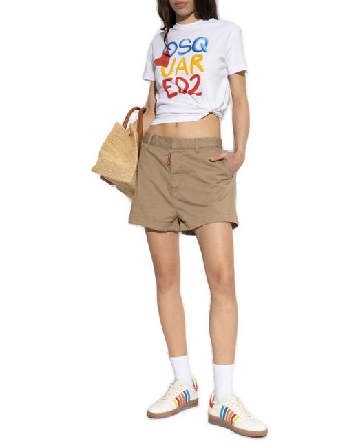 DSquared² Natural Summer Lovers Baggy Shorts